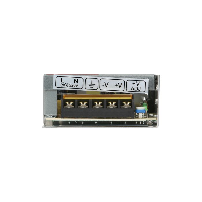 140855 - Open frame power supply unit 60W, 12V, IP20 equipped with short-circuit and overload protection, and an output voltage adjustment; instantaneous overload 150%