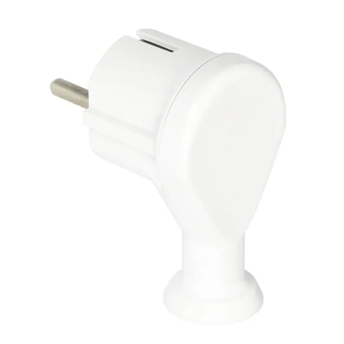 140876 - Angle plug 2P+E, Uni-Schuko, white