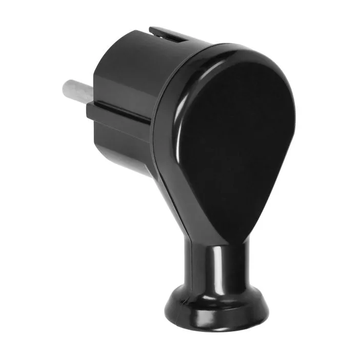 140877 - Angle plug 2P+E, Uni-Schuko, black