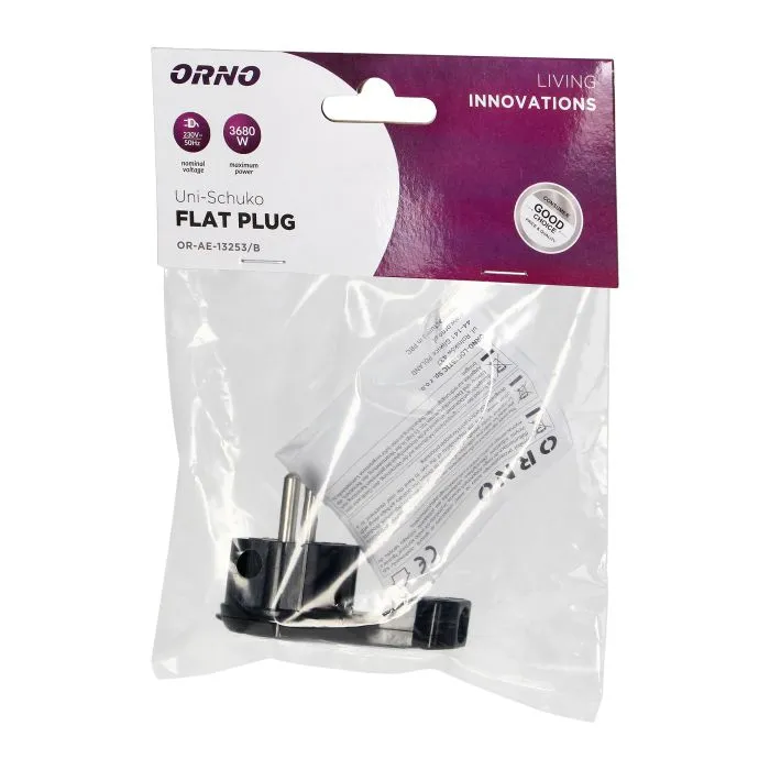 140879 - Uni-Schuko plug with handle, black