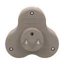 140895 - Triple socket outlet, gray Three-socket splitter with grounding, suitable for any interior where additional sockets are required.