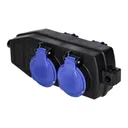 140922 - 4-way weatherproof extension socket, shock-resistant, 4x2P+E, 16A, IP44