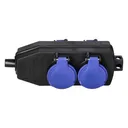 140922 - 4-way weatherproof extension socket, shock-resistant, 4x2P+E, 16A, IP44