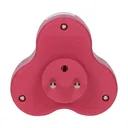 140896 - Triple socket outlet, pink Three-socket splitter with grounding, suitable for any interior where additional sockets are required.