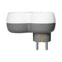 140904 - Power socket splitter 2x2P+E (Schuko), white-grey