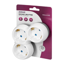 140905 - Power socket splitter 3x2P+E (Schuko), white-grey