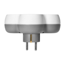 140905 - Power socket splitter 3x2P+E (Schuko), white-grey