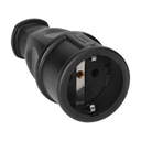 140918 - Workshop socket 2P+E (Schuko) with a comfortable grip, black