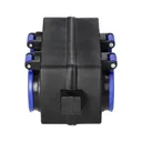 140929 - 4-way weatherproof extension socket, shock-resistant, 4x2P+E Schuko, 16A, IP44