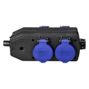 140929 - 4-way weatherproof extension socket, shock-resistant, 4x2P+E Schuko, 16A, IP44
