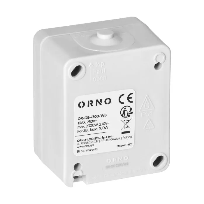 140936 - AQUATIC MINI IP54 Single-pole switch, white/black