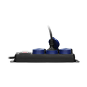 141024 - Heavy-duty, splash-proof extension sockets, 5m, Schuko with central switch and rubber cord, 3 sockets 2P+E, IP44, H05RR-F 3x1.5mm2