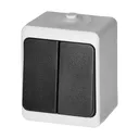 140938 - AQUATIC MINI IP54 Two-button switch, white/black