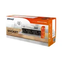 141037 - Recessed furniture socket 3x2P+E, silver power supply: 230V AC / 56-60Hz; maximum load: 3600W; protection rating: IP20;