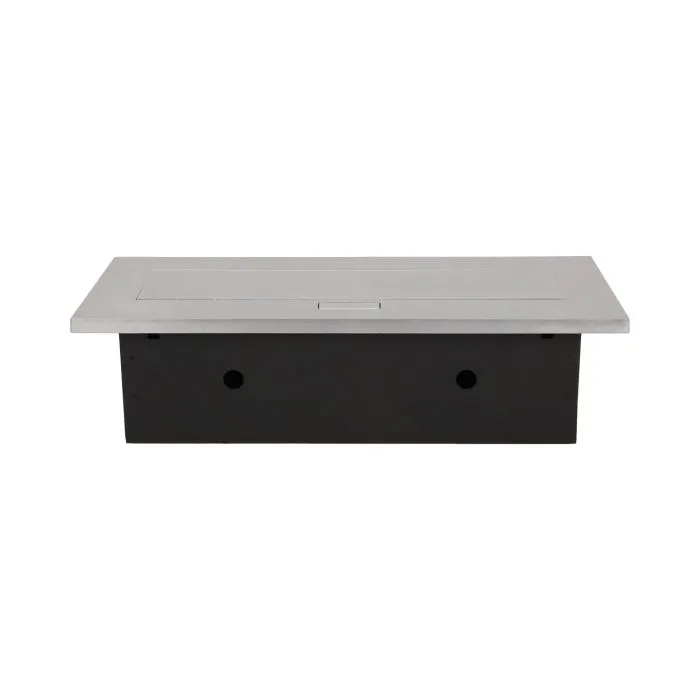 141037 - Recessed furniture socket 3x2P+E, silver power supply: 230V AC / 56-60Hz; maximum load: 3600W; protection rating: IP20;