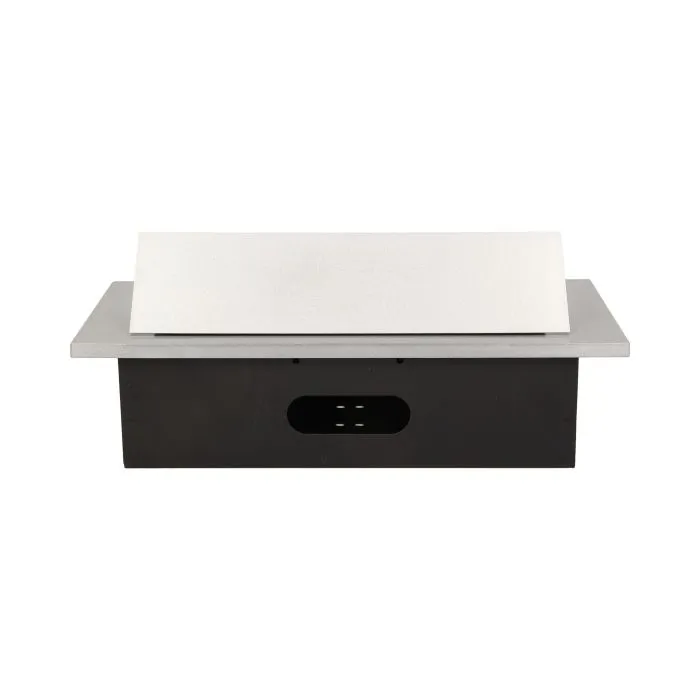 141037 - Recessed furniture socket 3x2P+E, silver power supply: 230V AC / 56-60Hz; maximum load: 3600W; protection rating: IP20;