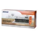 141038 - Recessed furniture socket 3x2P+E, black power supply: 230V AC / 56-60Hz; maximum load: 3600W; protection rating: IP20;
