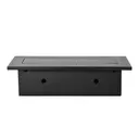 141038 - Recessed furniture socket 3x2P+E, black power supply: 230V AC / 56-60Hz; maximum load: 3600W; protection rating: IP20;