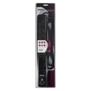 140996 - Power strip with surge protection, 8 sockets 2P+E (Schuko), 3x1.0mm2 cable, 3m long, with a two-way backlit switch, 10A / 230 VAC, surge protector type 3, 2xUSB 2.1A charger, white