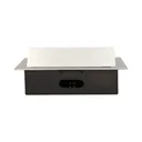 141041 - Recessed furniture socket 3x2P+E, silver power supply: 230V AC, 3x16A, ; maximum load: 3600W; protection rating: IP20;