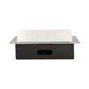 141041 - Recessed furniture socket 3x2P+E, silver power supply: 230V AC, 3x16A, ; maximum load: 3600W; protection rating: IP20;