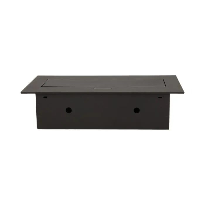 141042 - Recessed furniture socket 3x2P+E, black power supply: 230V AC, 3x16A, ; maximum load: 3600W; protection rating: IP20;