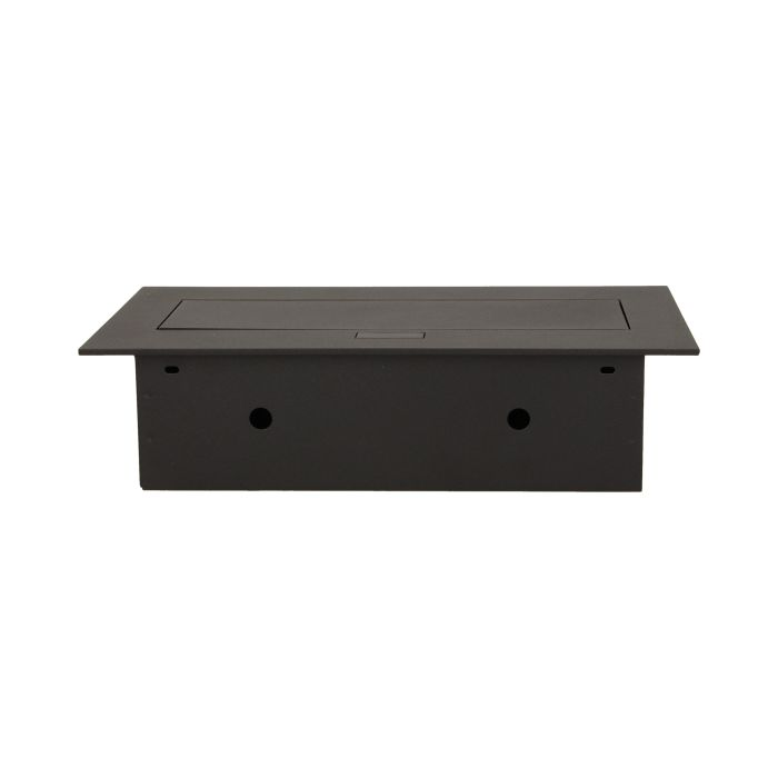141042 - Recessed furniture socket 3x2P+E, black power supply: 230V AC, 3x16A, ; maximum load: 3600W; protection rating: IP20;