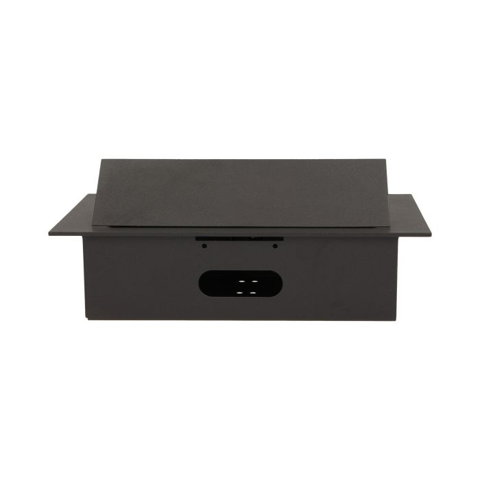 141042 - Recessed furniture socket 3x2P+E, black power supply: 230V AC, 3x16A, ; maximum load: 3600W; protection rating: IP20;