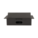141042 - Recessed furniture socket 3x2P+E, black power supply: 230V AC, 3x16A, ; maximum load: 3600W; protection rating: IP20;