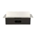 141045 - Recessed furniture socket 3x2P+E, silver power supply: 230V AC / 56-60Hz; maximum load: 3600W; protection rating: IP20;