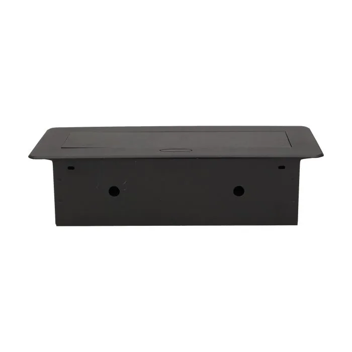 141046 - Recessed furniture socket 3x2P+E, black power supply: 230V AC / 56-60Hz; maximum load: 3600W; protection rating: IP20;