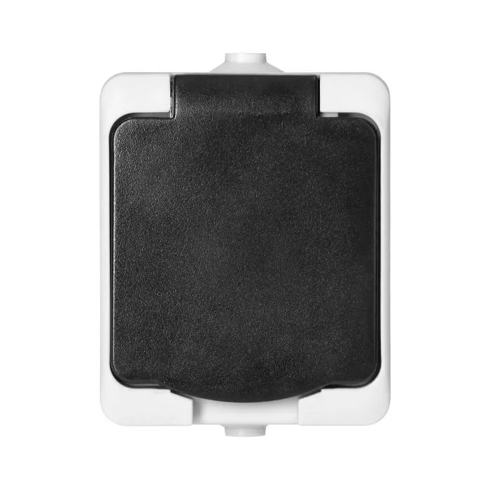 140942 - AQUATIC MINI IP54 Single socket 2P+E, white/black