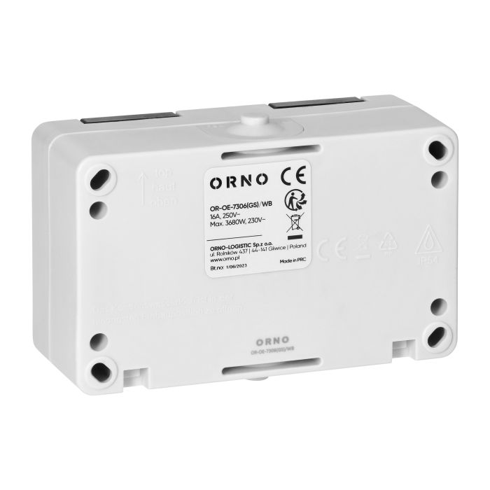 140950 - AQUATIC MINI IP54 Double socket 2x2P+E (Schuko), white/black