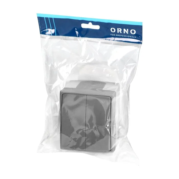 140958 - AQUATIC PRO IP 55 Two-button switch, grey/graphite