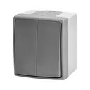 140958 - AQUATIC PRO IP 55 Two-button switch, grey/graphite