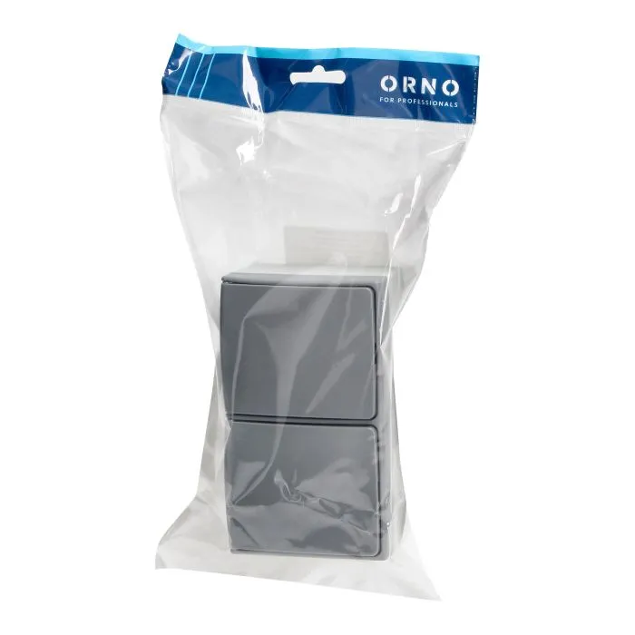 140968 - AQUATIC PRO IP 55 Double socket 2x2P+E, grey/graphite