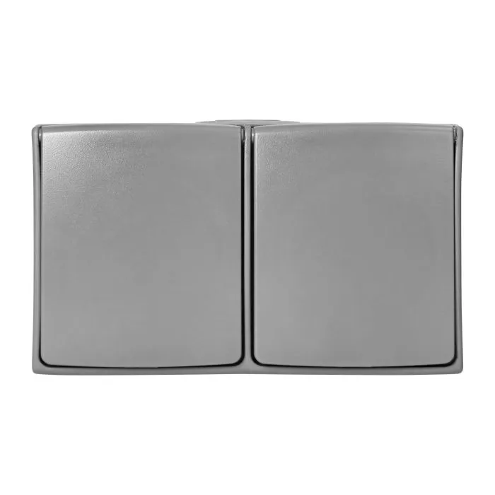 140968 - AQUATIC PRO IP 55 Double socket 2x2P+E, grey/graphite