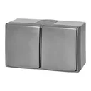 140968 - AQUATIC PRO IP 55 Double socket 2x2P+E, grey/graphite
