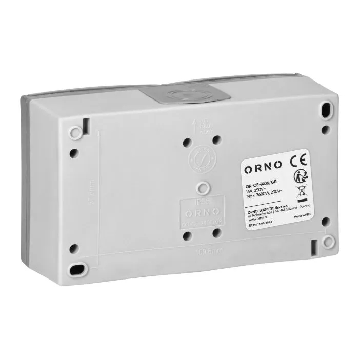 140968 - AQUATIC PRO IP 55 Double socket 2x2P+E, grey/graphite