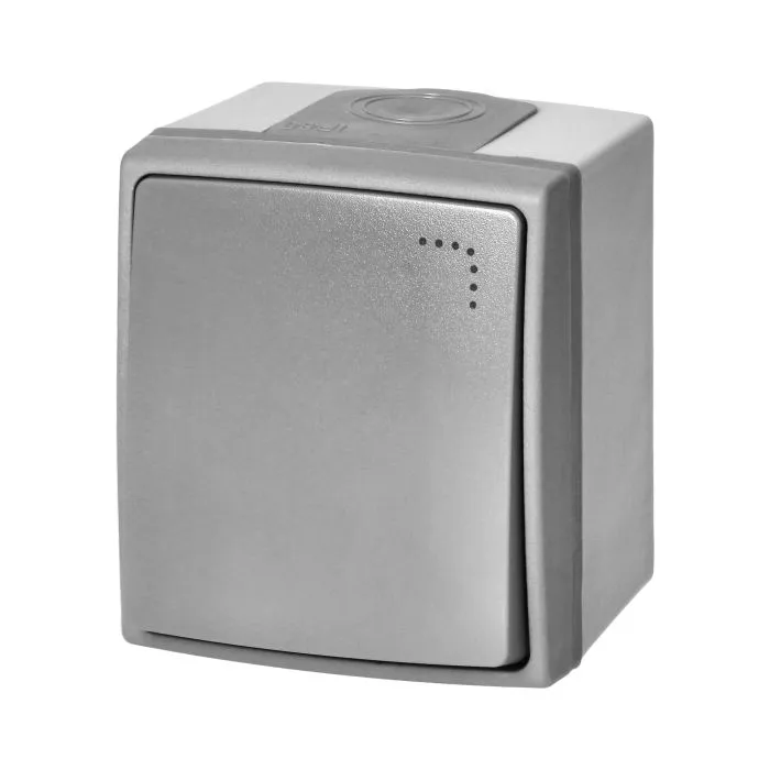 140964 - AQUATIC PRO IP 55 doorbell button with illumination, grey/graphite