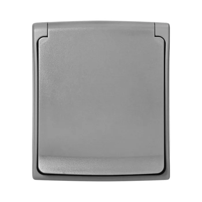 140966 - AQUATIC PRO IP 55 Single socket 2P+E, grey/graphite