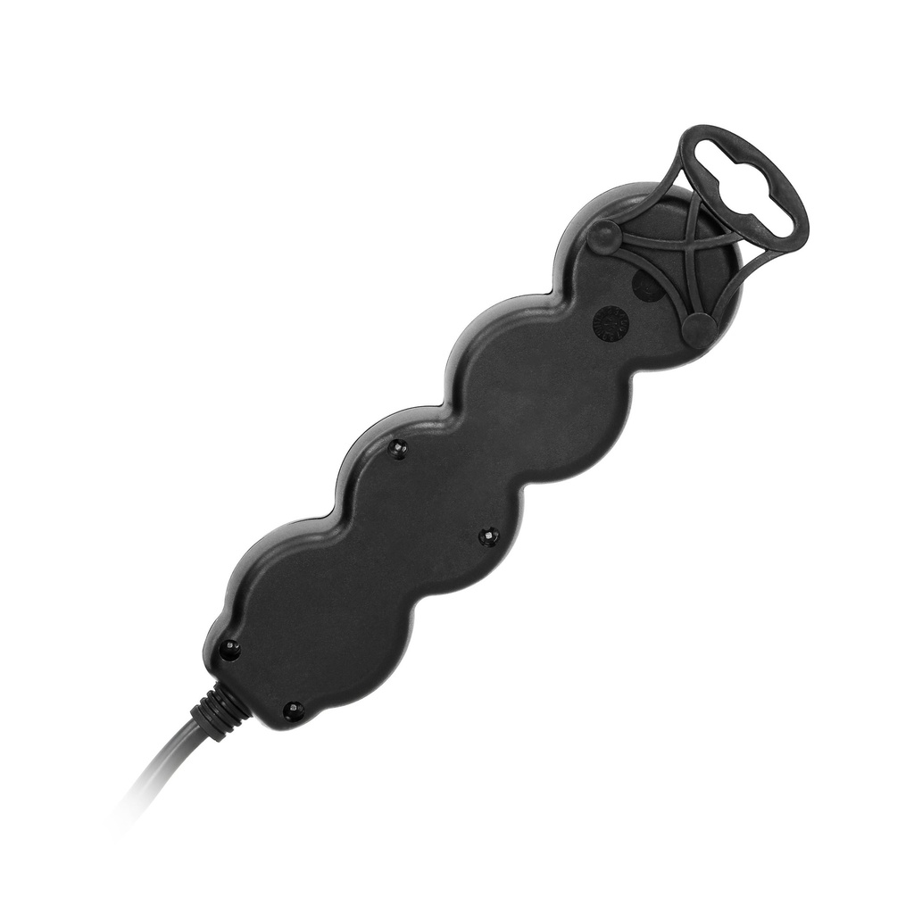 140683-Extension sockets 3x 2P+E with a switch, 1.5m H05VV-F 1x1.5mm2, Imax=16A, black