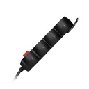 140683-Extension sockets 3x 2P+E with a switch, 1.5m H05VV-F 1x1.5mm2, Imax=16A, black