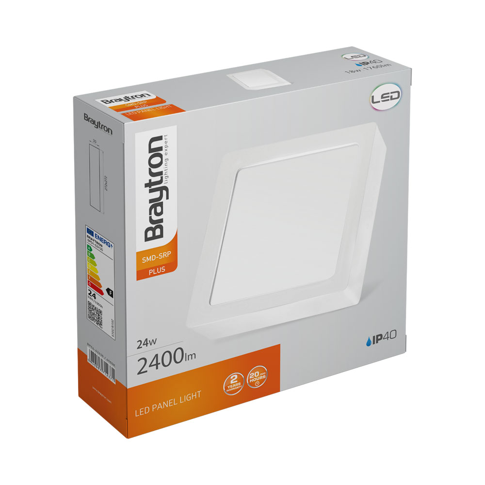105056 - 24W SURFACE SQUARE WHITE 6500K LED PANEL-BRY