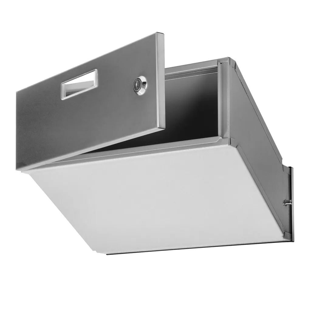 148033- SAMOA a mailbox pass-through mailbox with cylinder lock, inox