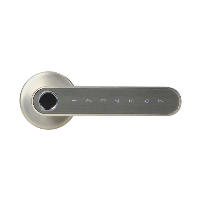 140013-Smart handle, nickel with touch keypad and fingerprints reader, Bleutooth 4.0-ORN