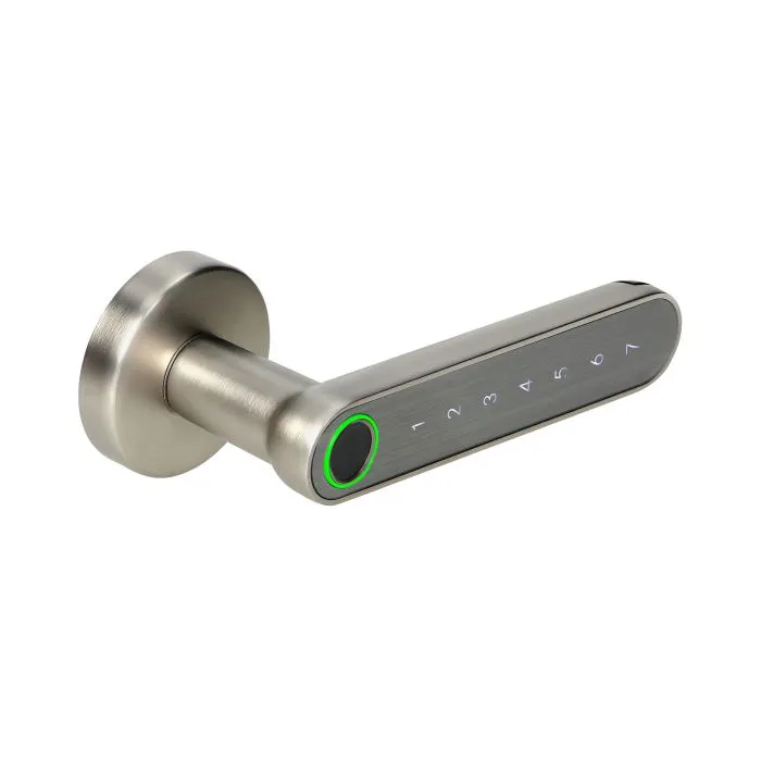 140013-Smart handle, nickel with touch keypad and fingerprints reader, Bleutooth 4.0-ORN