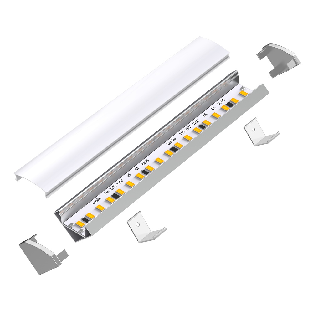 109026 - 2 meters Corner Aluminium Profile for LED Strip Multi Purpose Use  ALU - LDL
