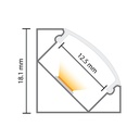 109026 - 2 meters Corner Aluminium Profile for LED Strip Multi Purpose Use  ALU - LDL