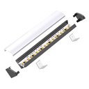 109030 - 1 meter Corner Aluminium Profile for LED Strip Multi Purpose Use Black - LDL
